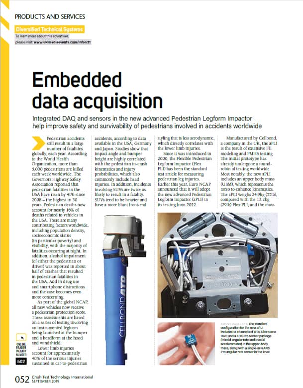 Crash Test Magazine Article - Embedded Data Acquisition